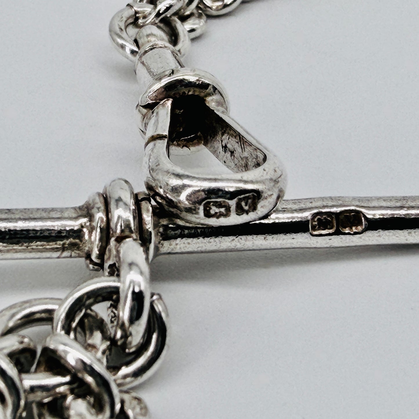 Antique Sterling Silver Albert Pocket Watch Chain & Fob – Birmingham 1919/20