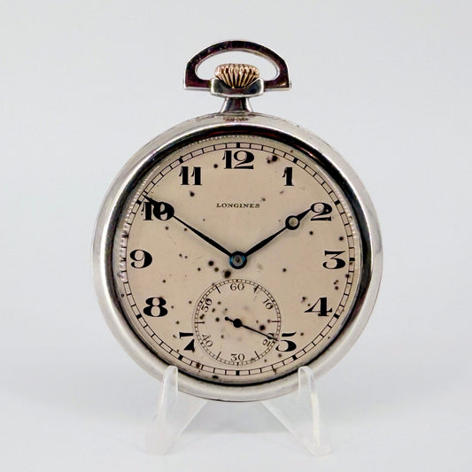Longines Silver Pocket Watch Cal. 17.89ABC (ZZ Variant) c.1933 Working