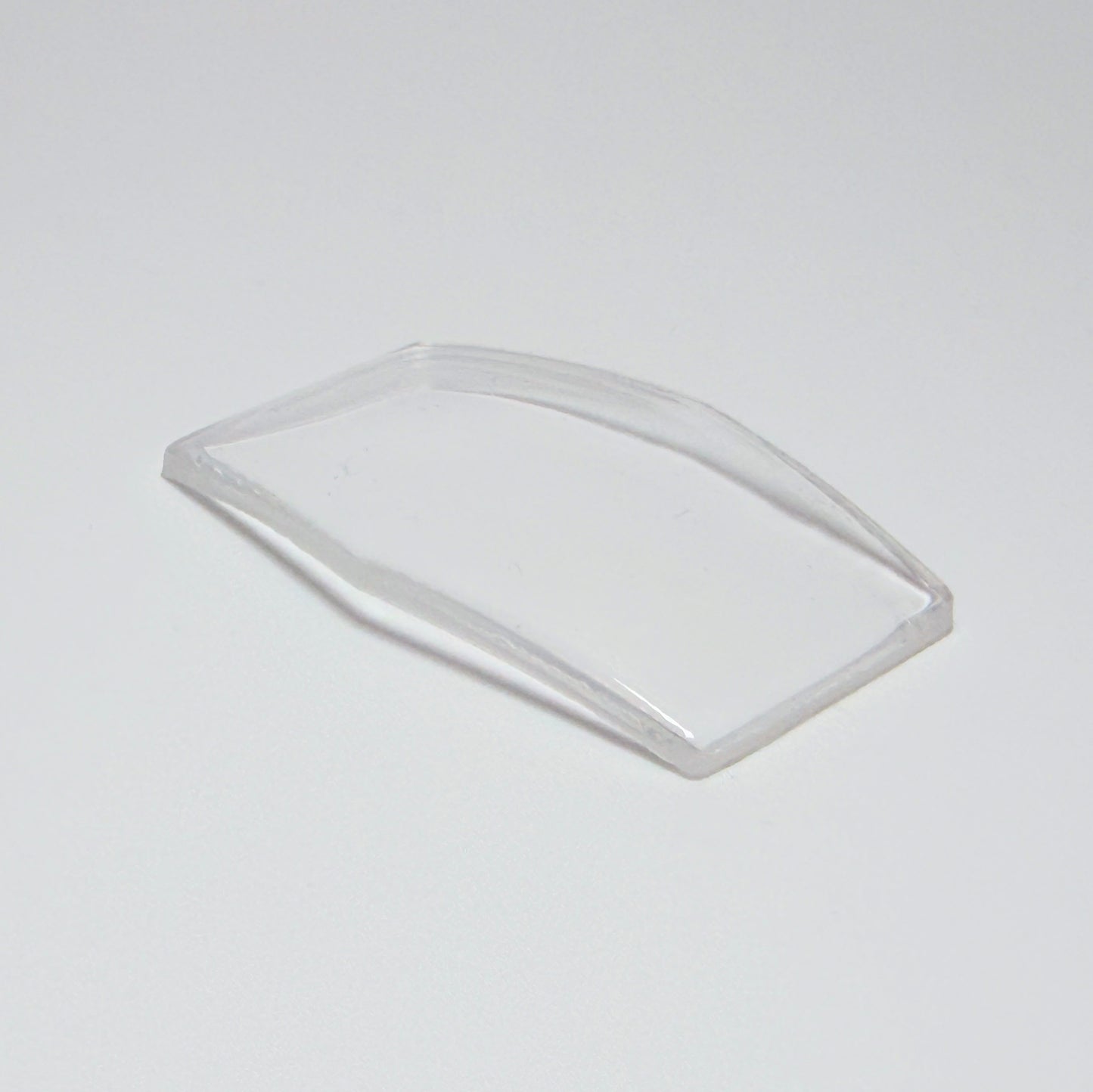 Hexagon - Bottom Edge Curved (Long Sides) - G-S Flexo Acrylic Watch Crystals - Vintage New Old Stock