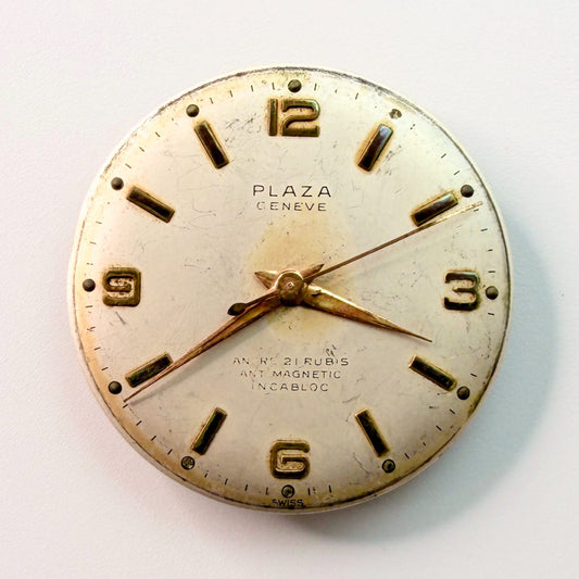 PLAZA GENEVE Felsa 465N Swiss Watch Movement & Dial – 26mm – Spares or Repair - image 1