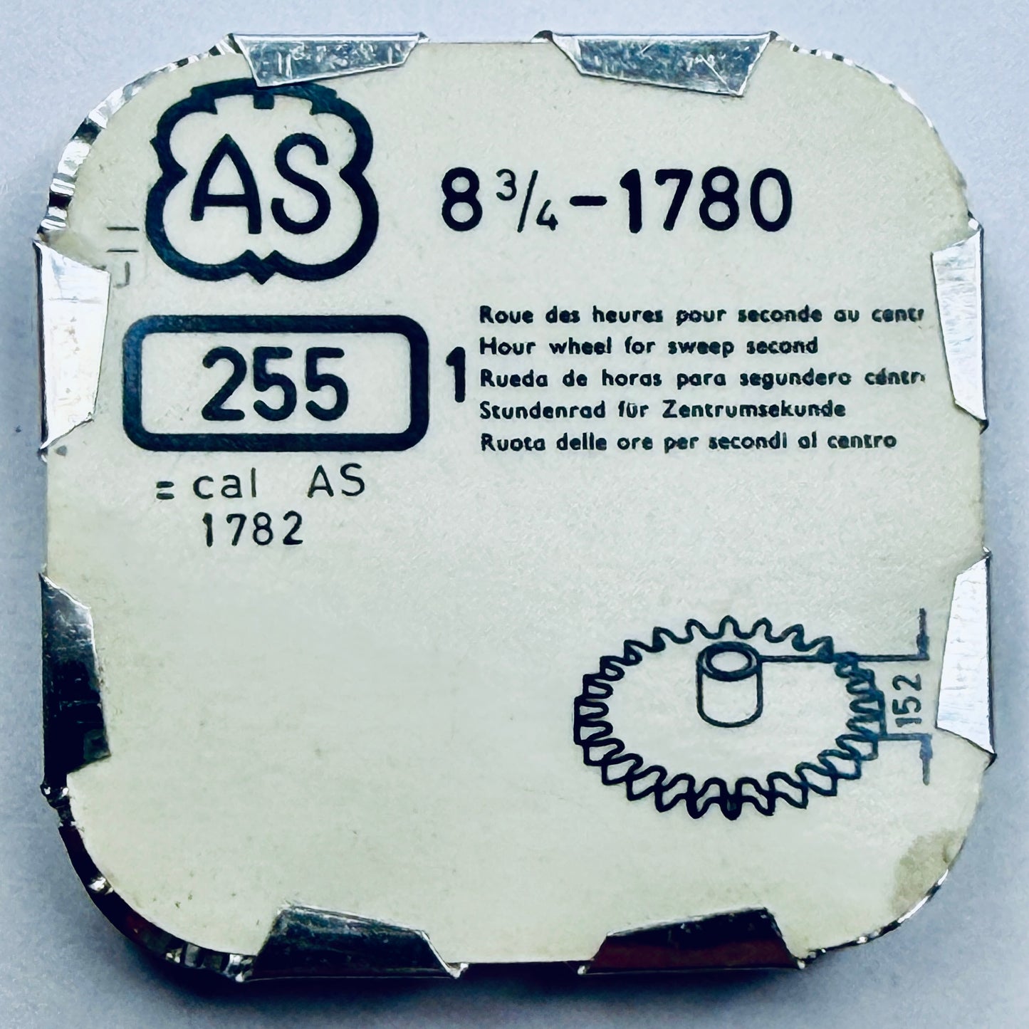 AS 1780 – Hour Wheel, Height 1.52mm - 255