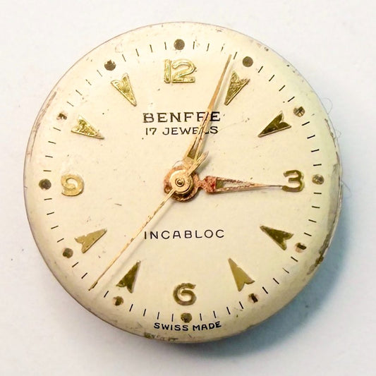 BENFRE (AS 1240) Swiss Watch Movement with Dial – 19.7mm – For Spares or Repair - image 1
