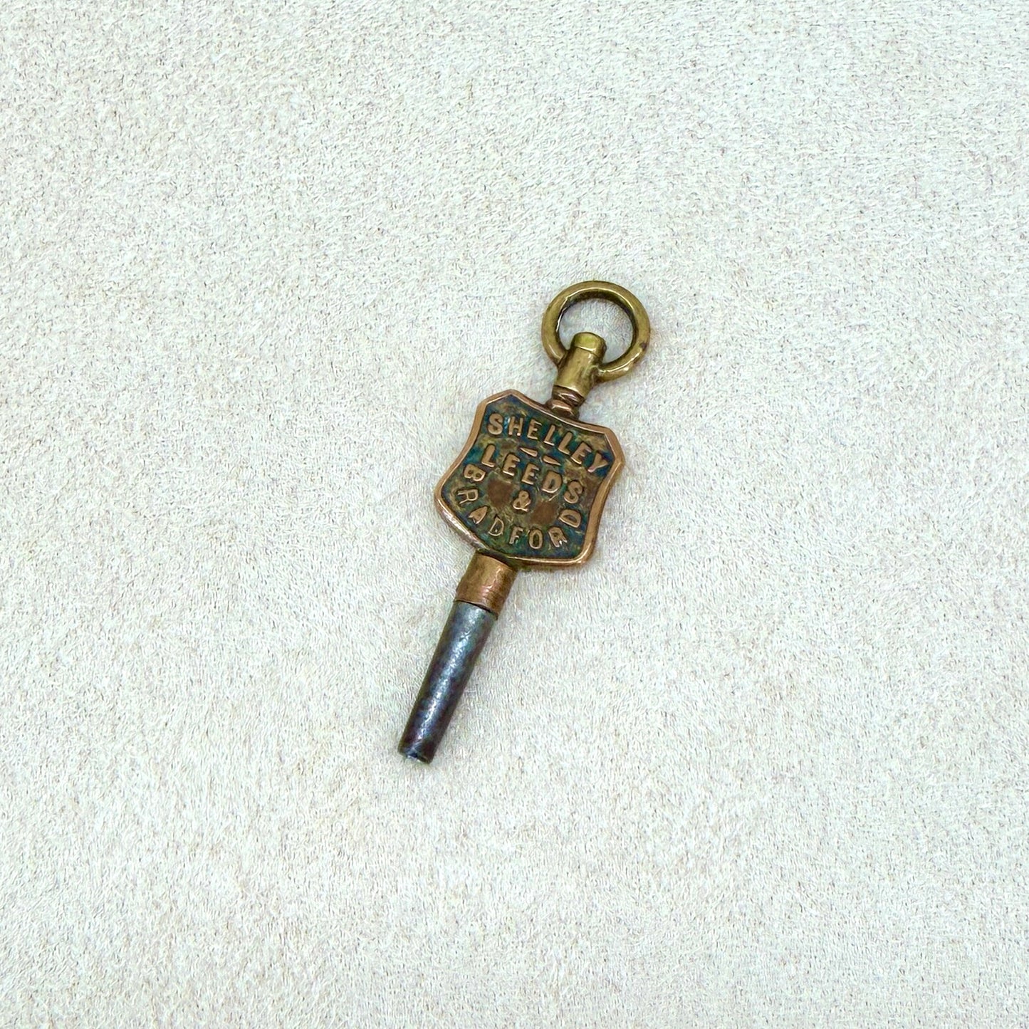 Antique Advertising Pocket Watch Winding Key – Shelley Leeds & Bradford – 1.4mm