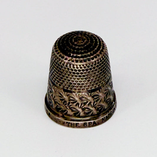 Vintage Sterling Silver Thimble – "THE SPA" – H.G. & S.