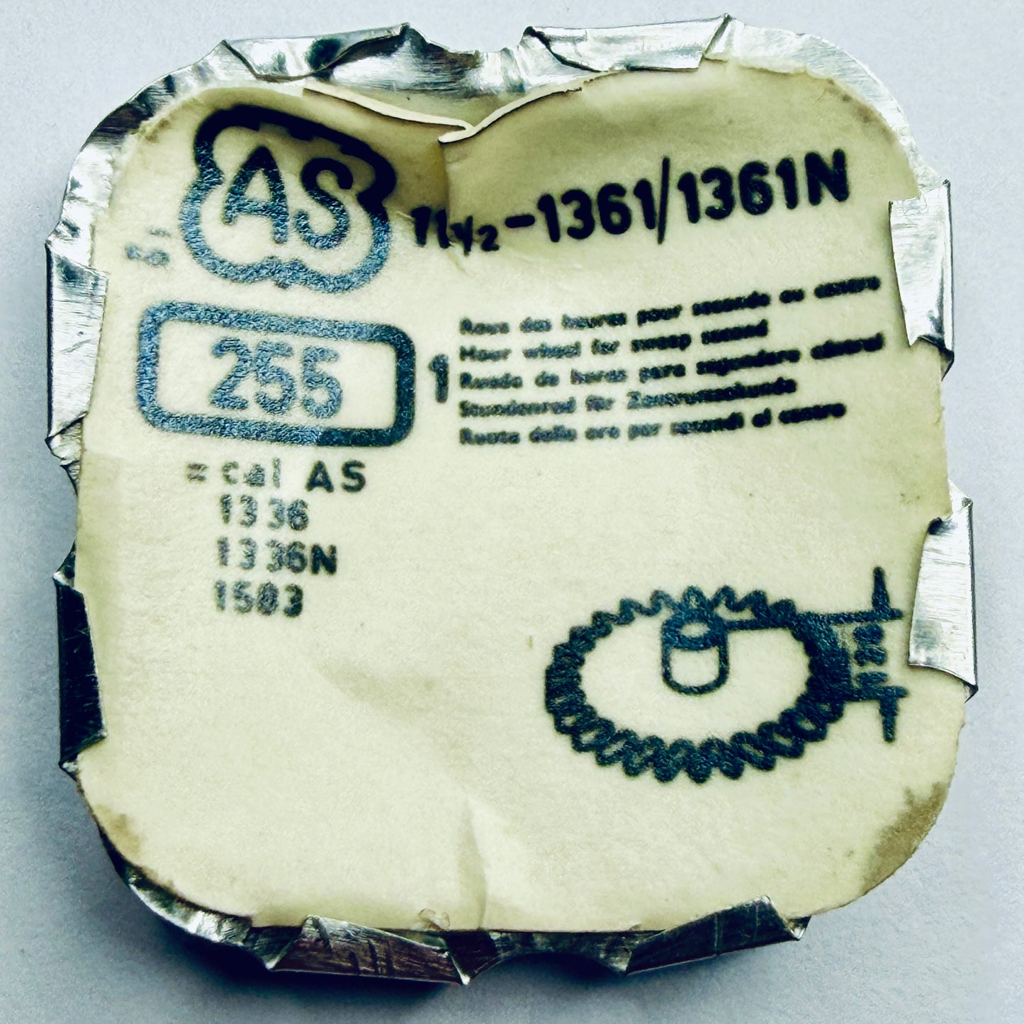 AS 1361 / 1361N – Hour Wheel, Height 1.28mm - 255