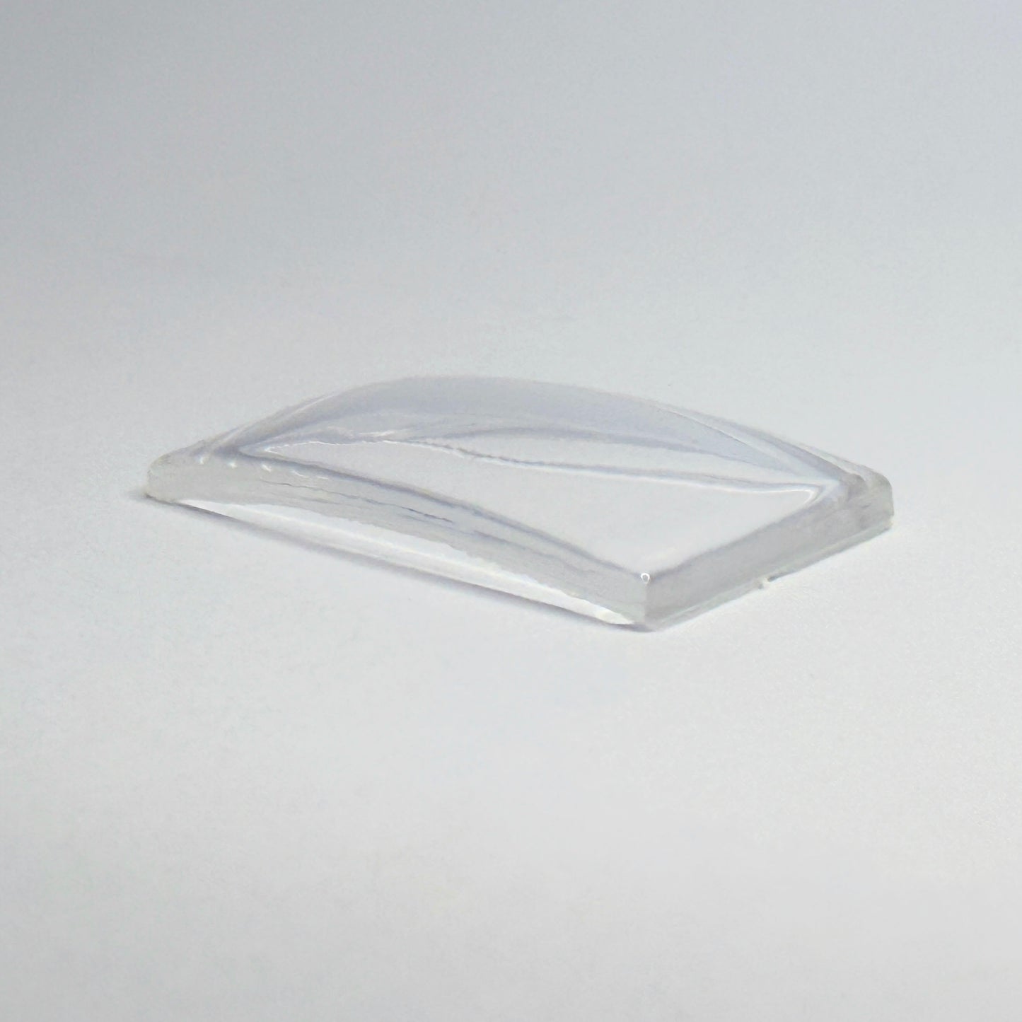 Rectangle - Bottom Edge Curved (Both Sides) - G-S Flexo Acrylic Watch Crystals - Vintage New Old Stock