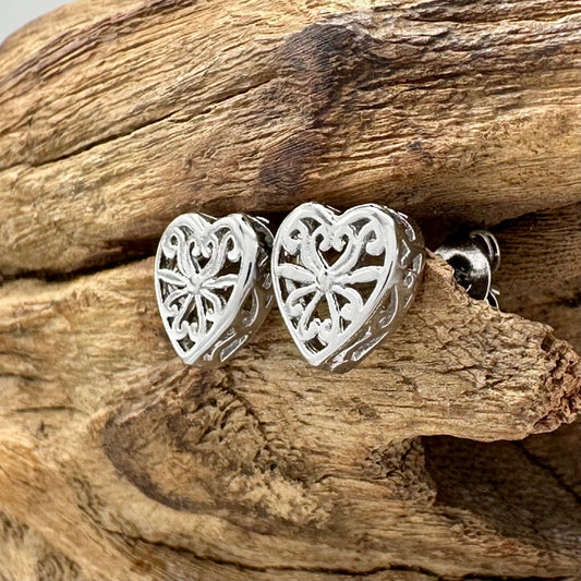 925 Sterling Silver Stud Earrings - Various Designs