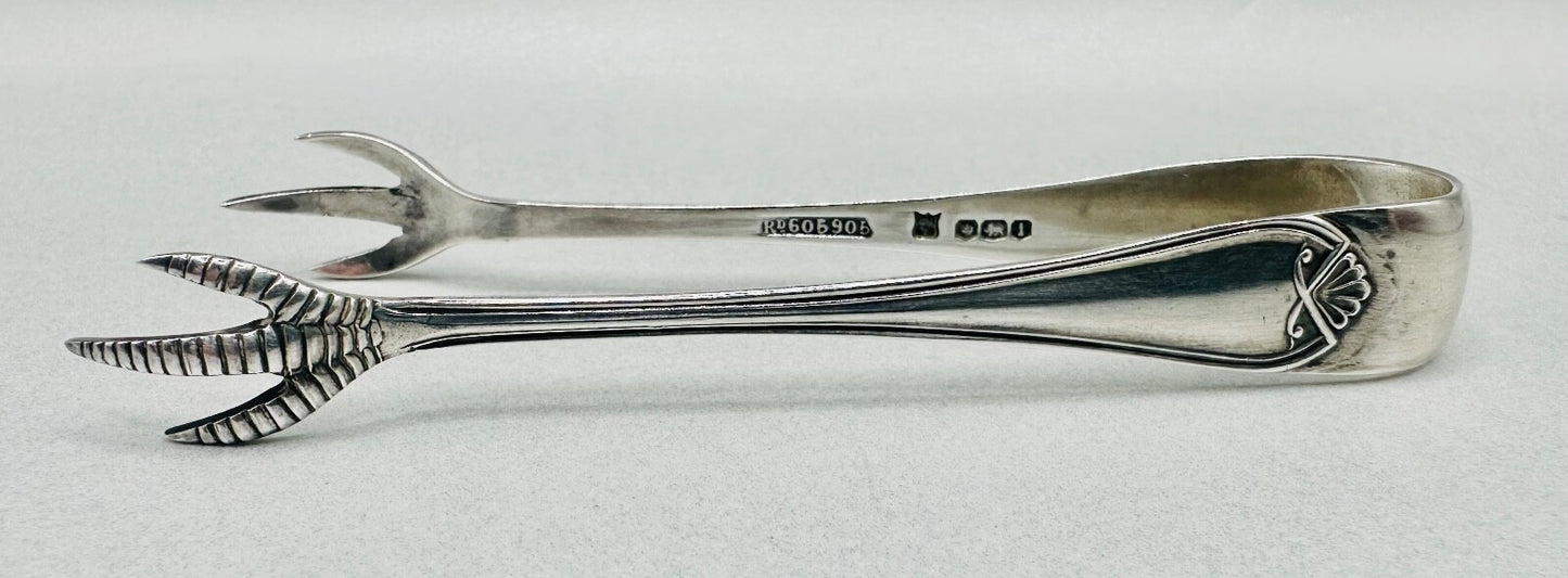Antique 1926 Sterling Silver Sugar Tongs - Cooper Brothers & Sons Ltd, Sheffield