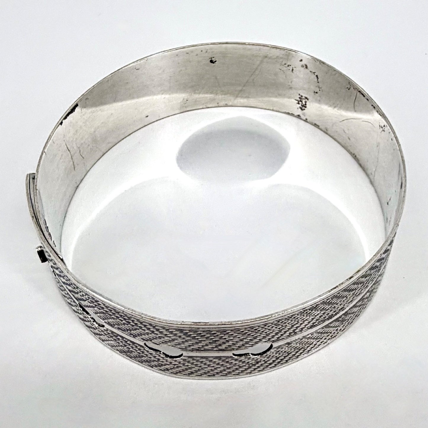 Vintage Silver Bracelet / Bangle – Charles Horner – Chester 1945 – Adjustable
