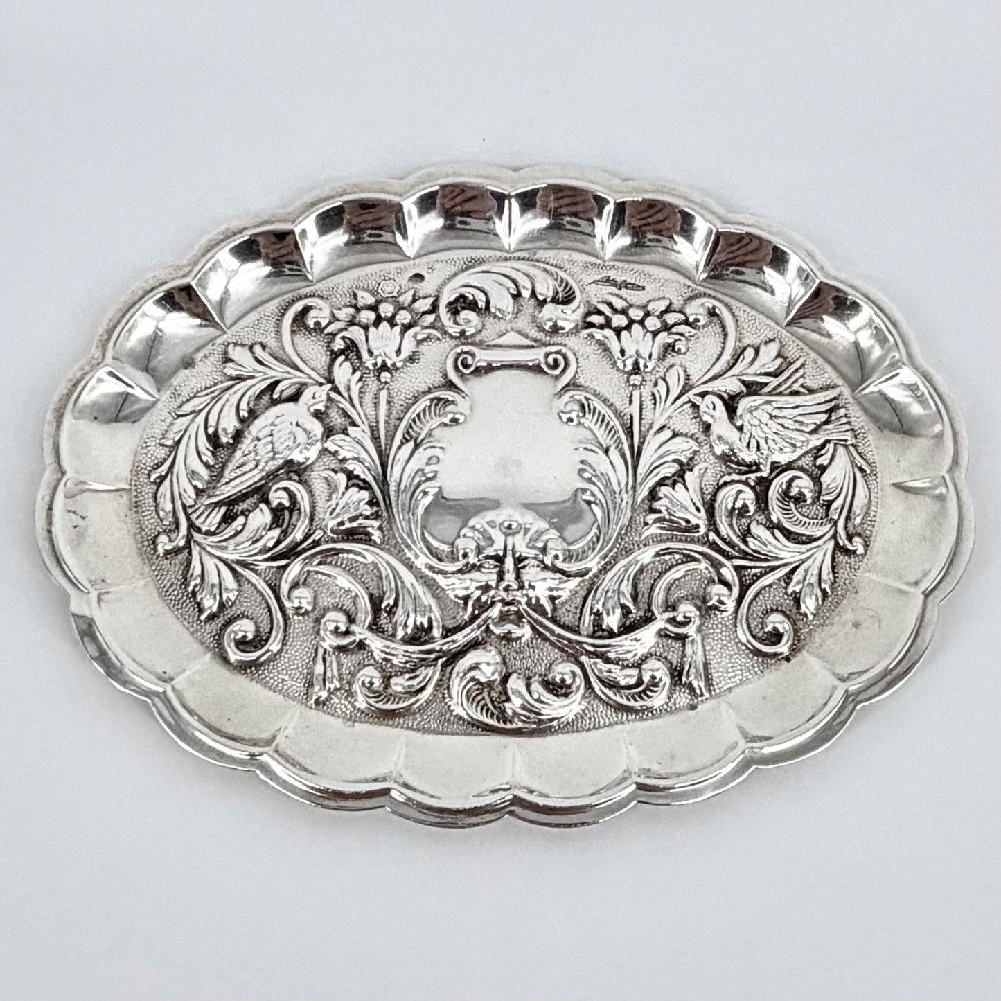 Vintage Spanish Solid Silver Trinket Tray – Signed Plata Dura, Plata de Ley