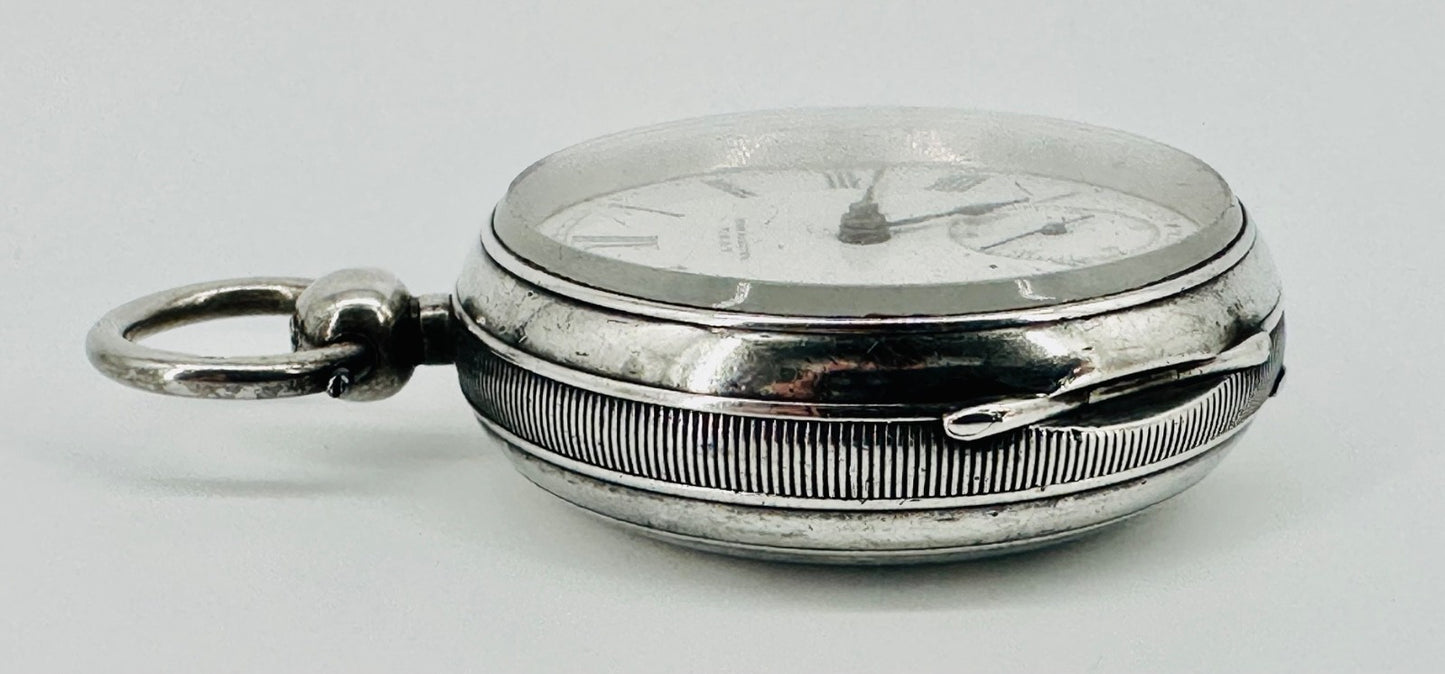 Antique AWW Co. Silver Cased Pocket Watch – Birmingham 1900 - Working
