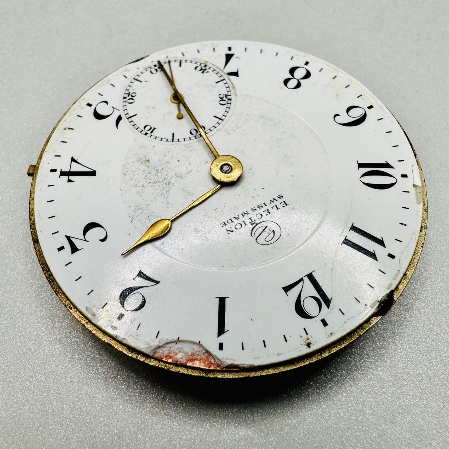 Antique "Election" Pocket Watch Movement - Swiss Made - Winds & Ticks