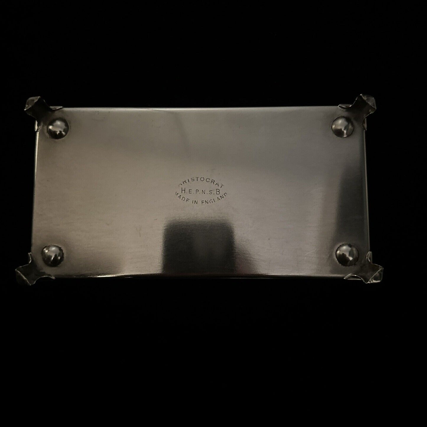 Vintage Aristocrat Silver Plate Trinket Cigarette Box
