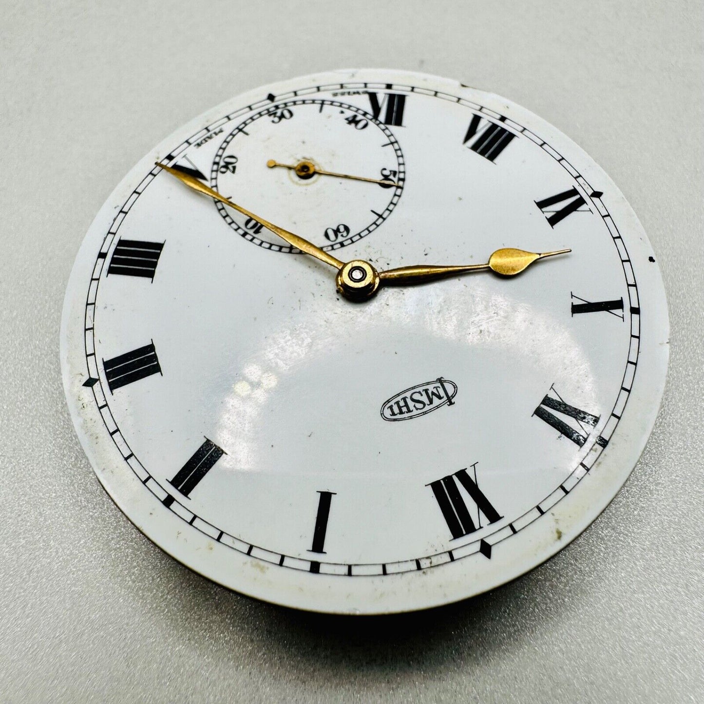 Antique Imshi Pocket Watch Movement - Spares or Repair - 42.8mm Diameter