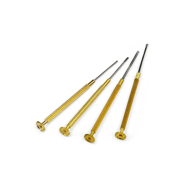 Set of 6 Metal Slotted Precision Screwdrivers for Watch Repair - 0.8mm to 1.8mm
