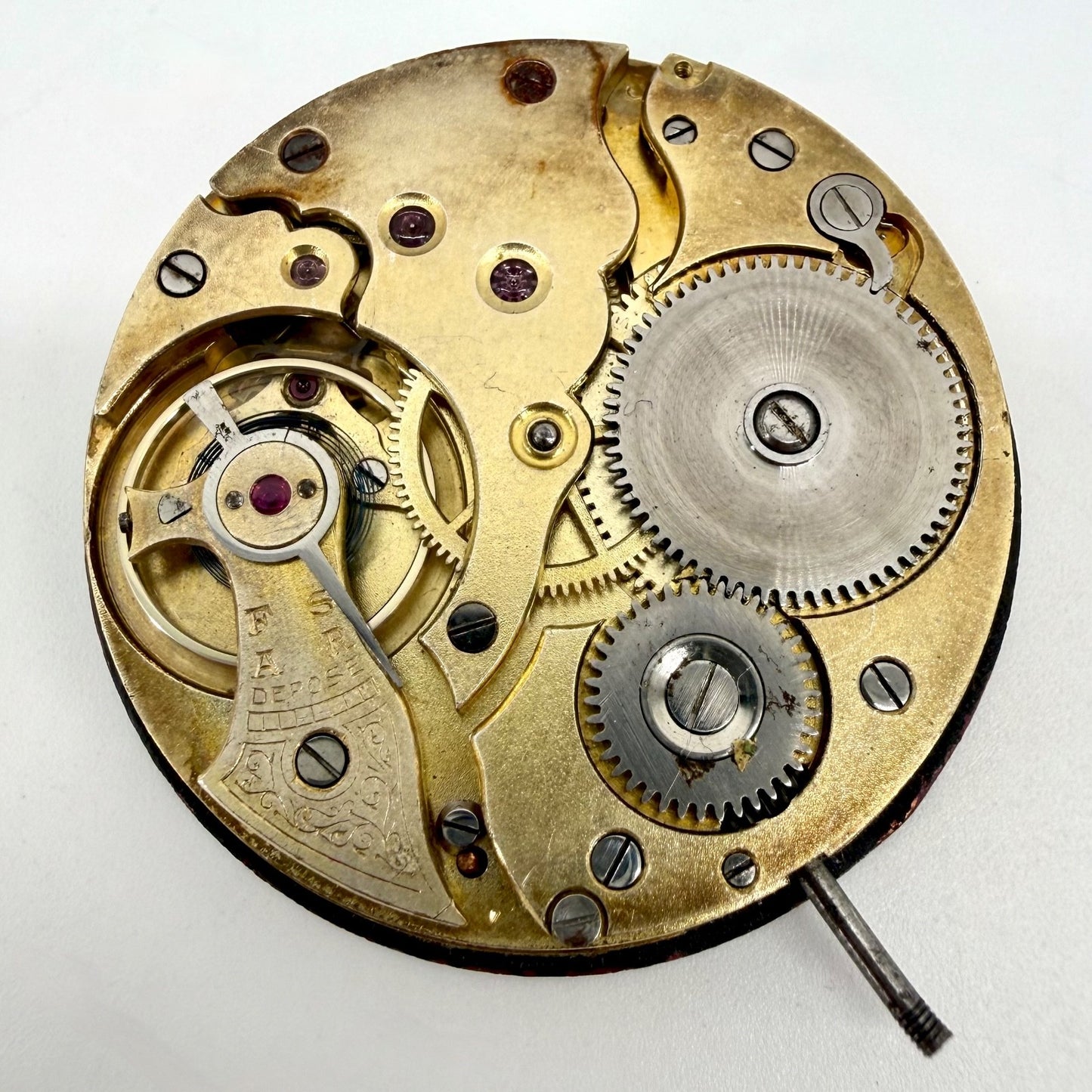 Antique Swiss Pocket Watch Movement – Mi-Chronomètre – c. Early 20th C - Working