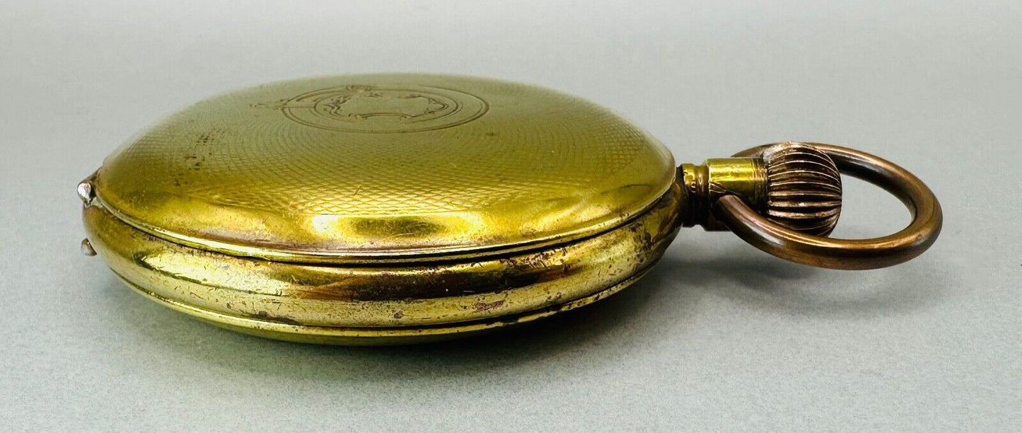 Antique Full Hunter Pocket Watch - Masonic Dial - Working