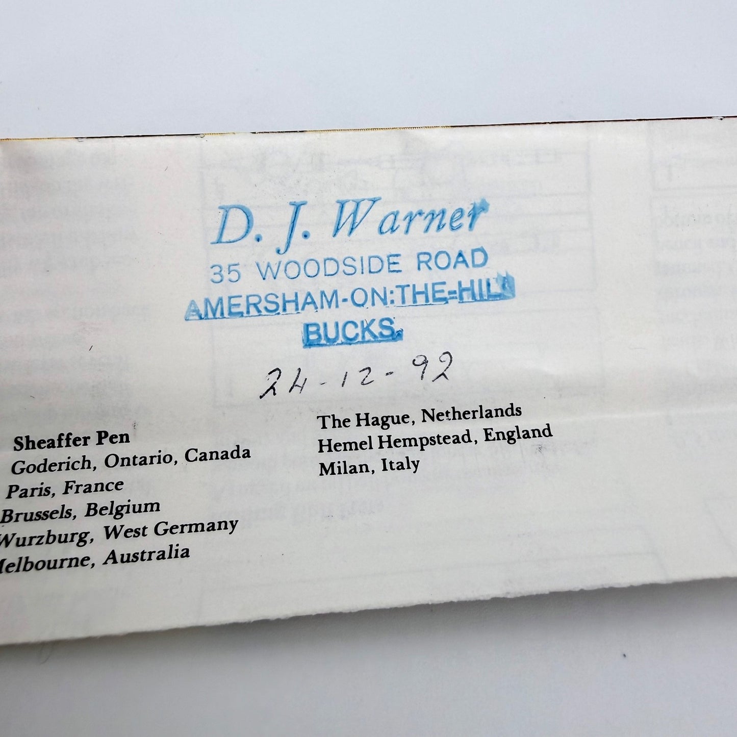 Sheaffer Sterling Silver Ballpoint Pen – London Import 1992 – USA Made