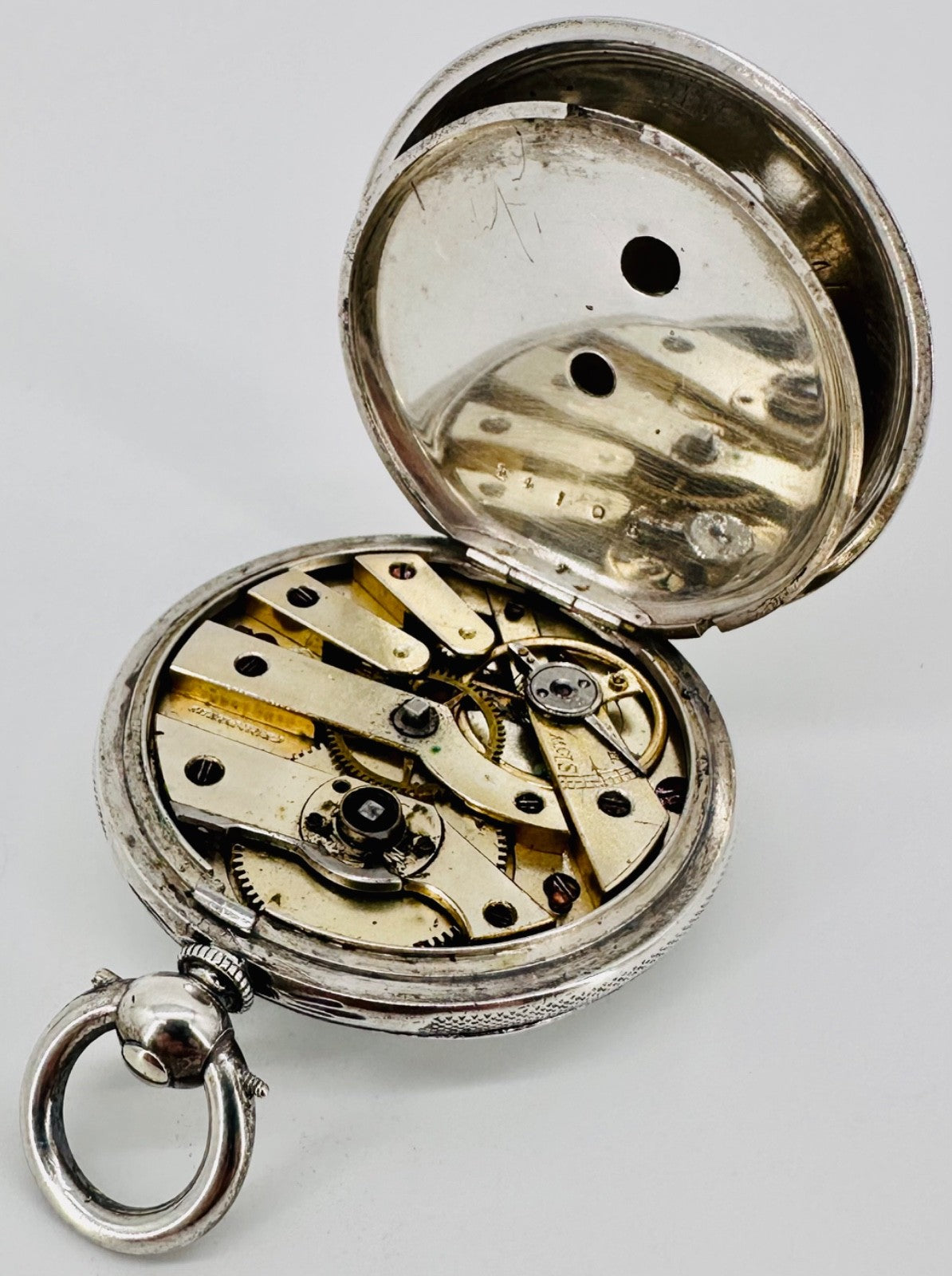 Antique Silver Cased Stauffer Pocket Watch – Working – W.W. Nichols c.1880s