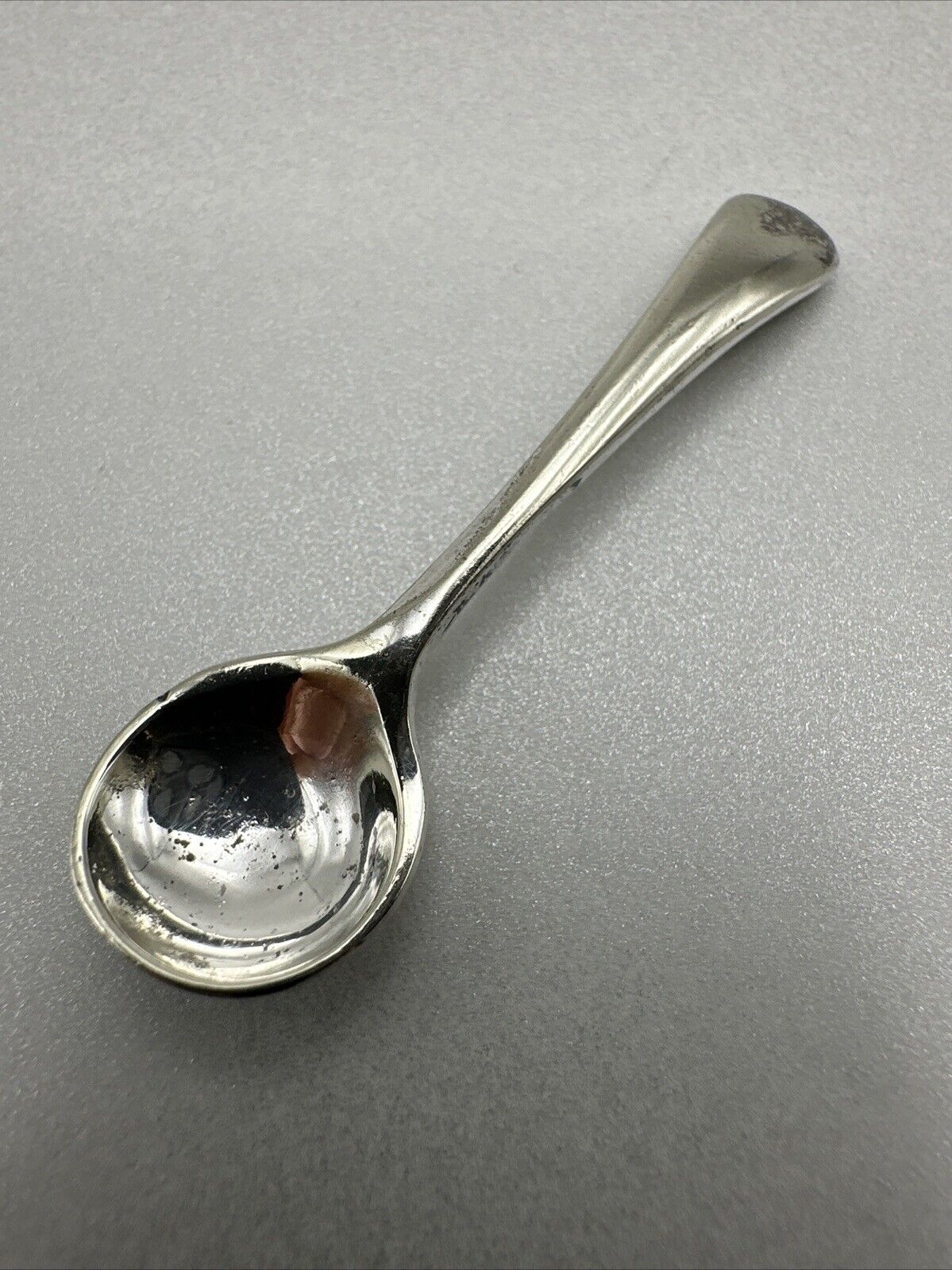 Antique Silver Plated Salt Spoon