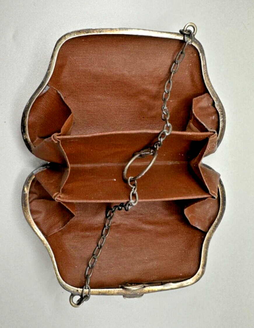 Antique "F.D.L" Silver Plated EPNS Ladies Purse