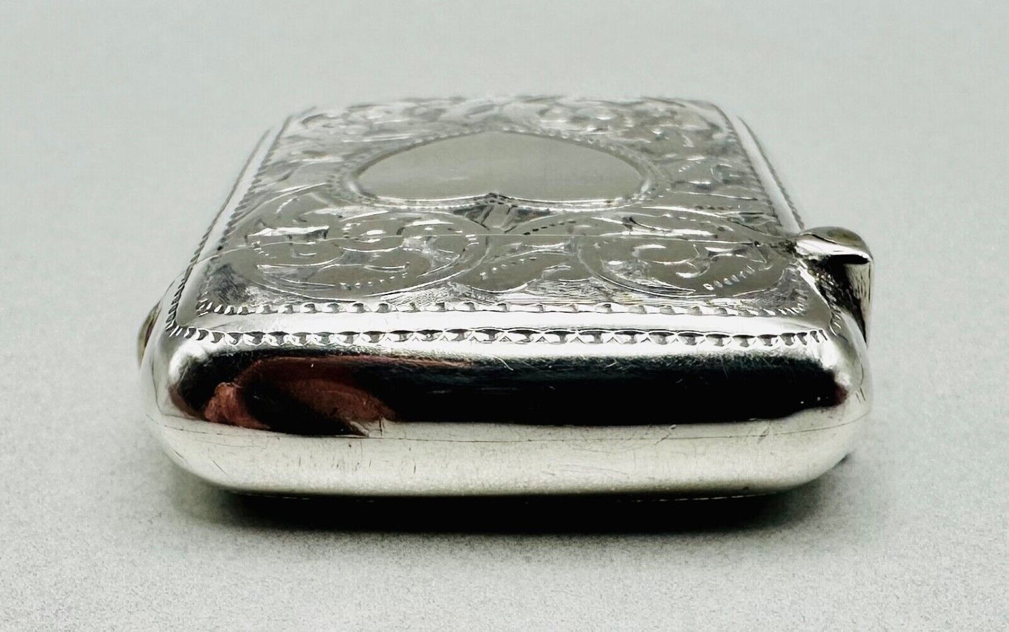 Antique 1899 Silver Vesta Case - Joseph Gloster, Birmingham – Heart Design