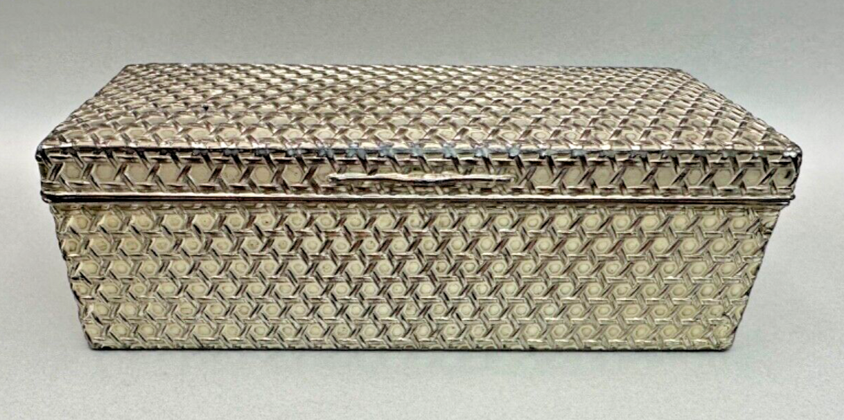 Vintage Silver Plate Box with Lined Interior