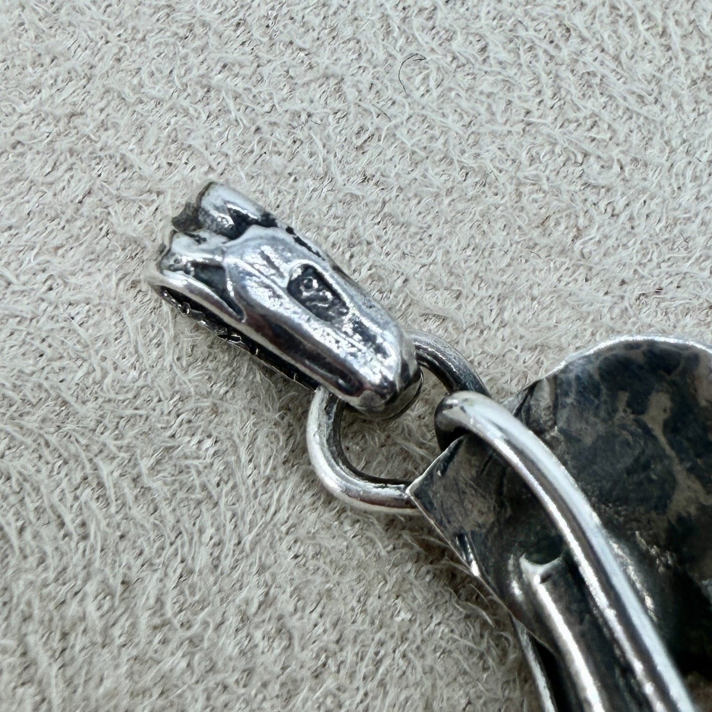 Vintage 925 Sterling Silver Amber Pendant – Organic Leaf & Branch Design