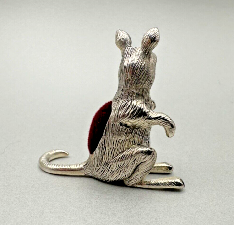 Antique Silver Plated Kangaroo Pin Cushion
