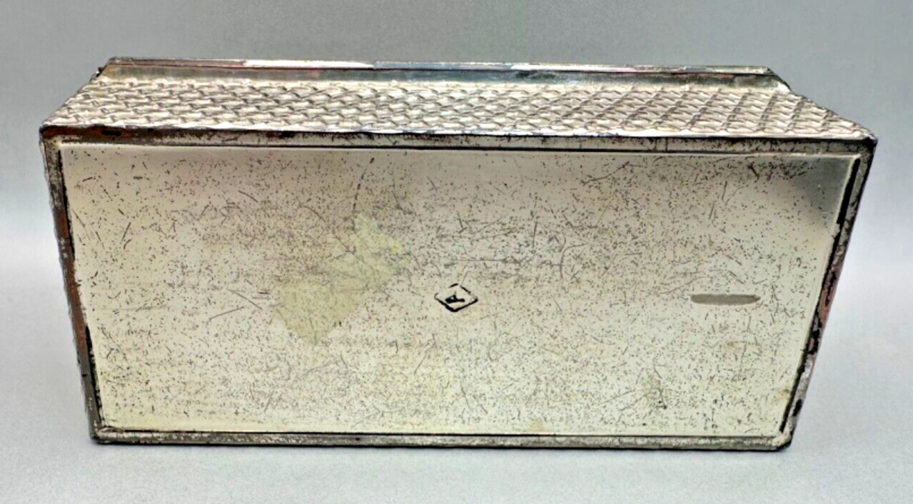 Vintage Silver Plate Box with Lined Interior