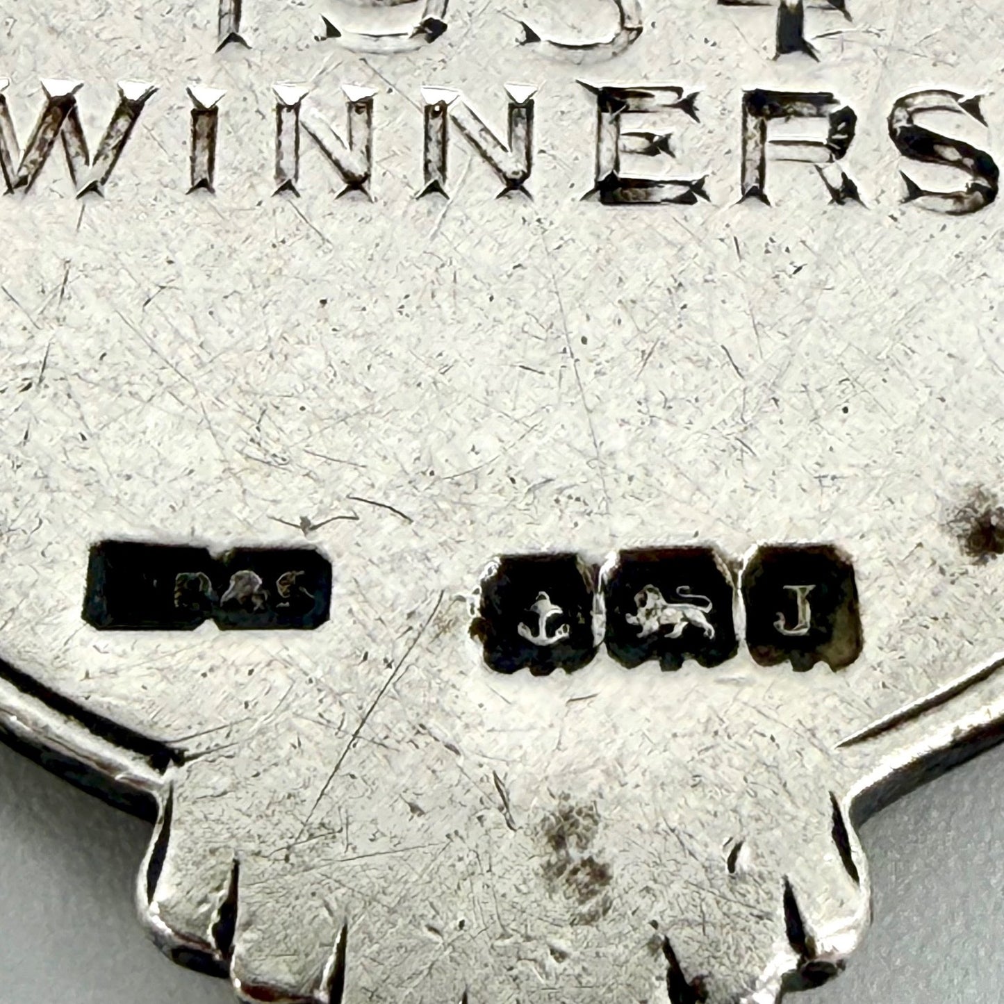 Antique Sterling Silver & Gold Fob Medal, Birmingham 1933, Herbert Bushell & Son