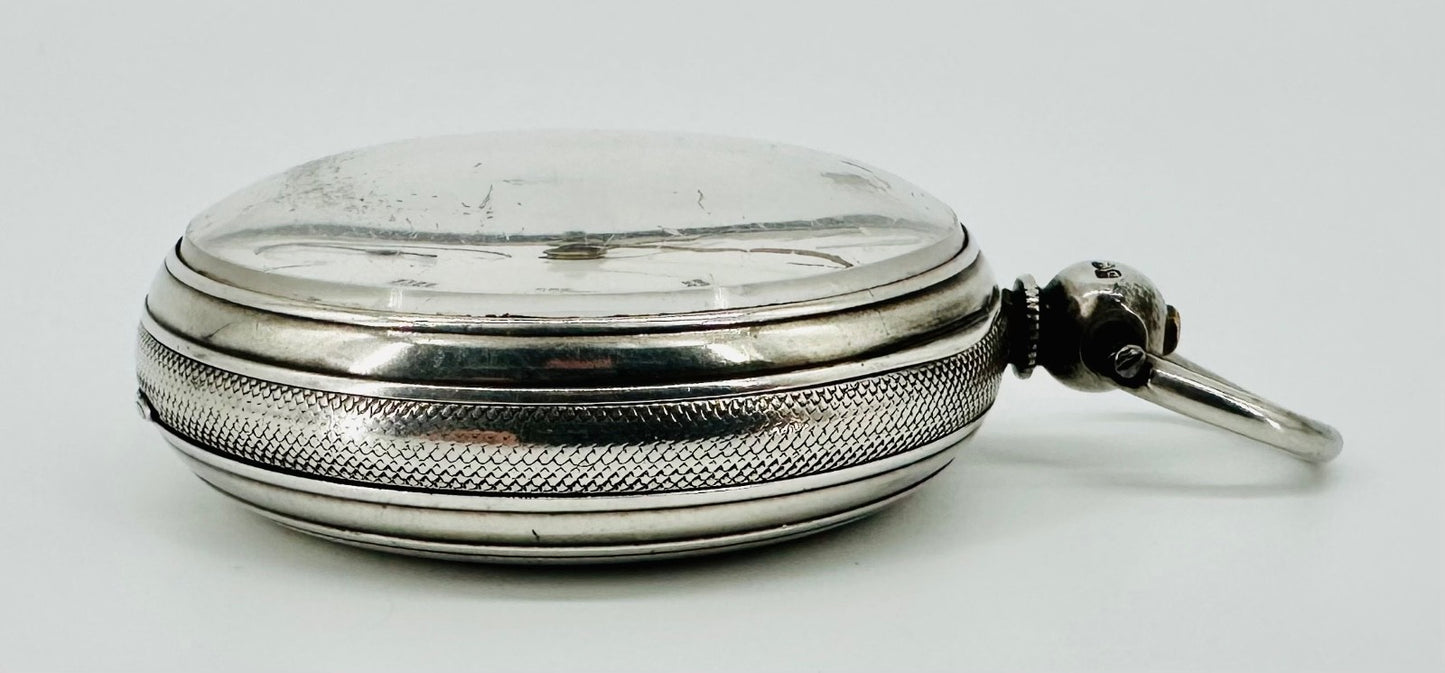 Antique Silver Fusee Pocket Watch London 1873 Samuel Freeman Good Working Order