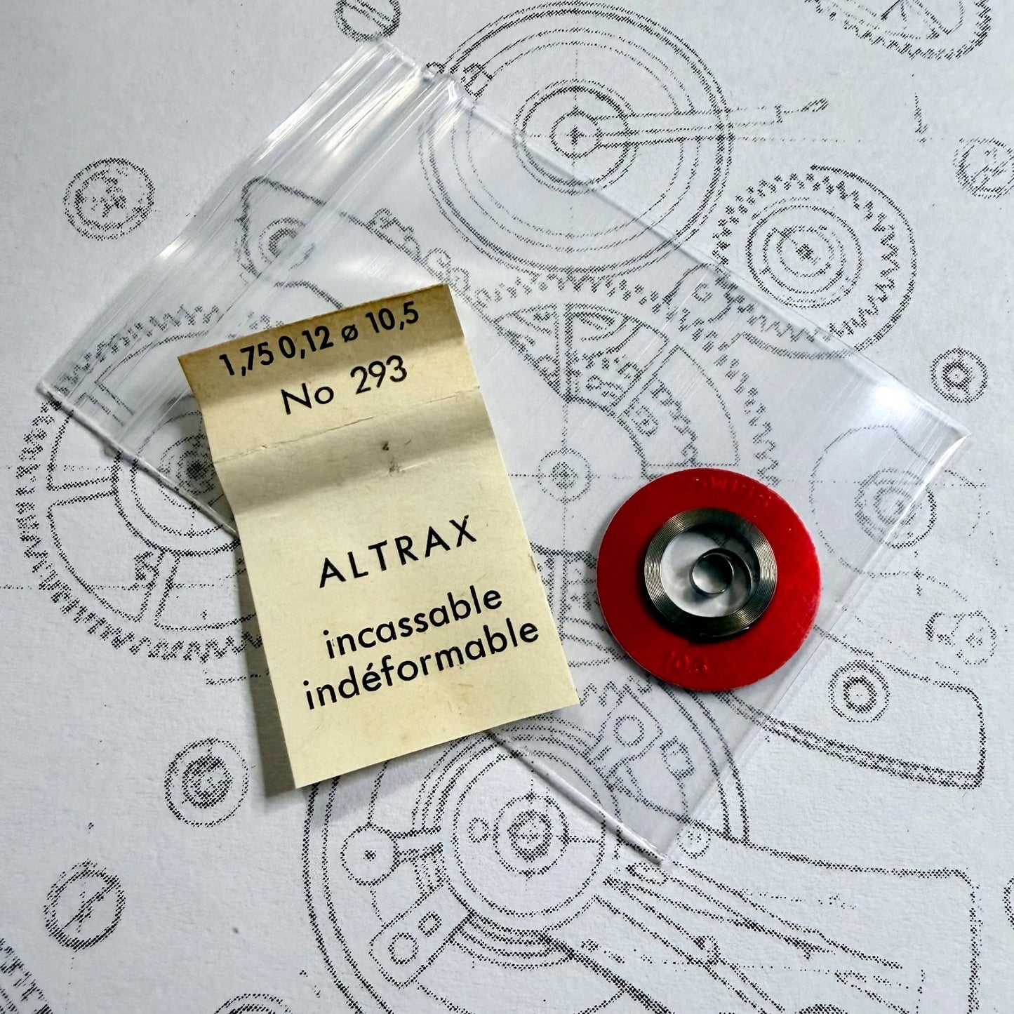 Vintage Altrax Mainspring No. 293 – 1.75 mm × 0.12 mm × 10.5 mm – Unbreakable