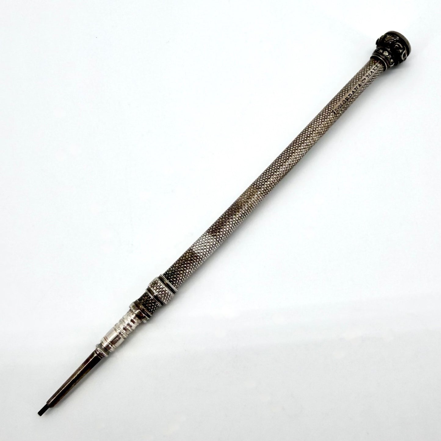 Antique Sampson Mordan & Co. White Metal Sliding Propelling Pencil