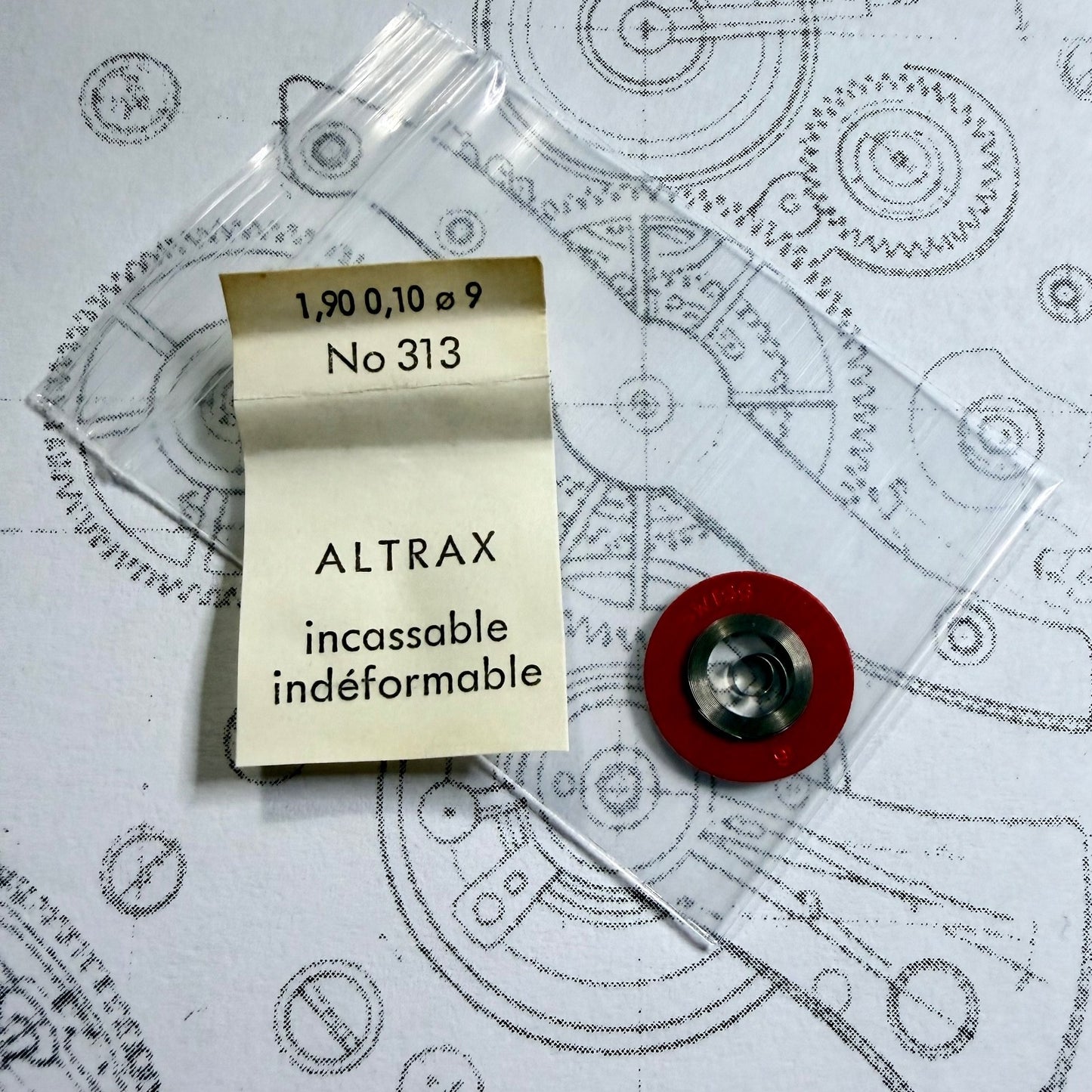 Vintage Altrax Mainspring No. 313 – 1.90 mm × 0.10 mm × 9 mm – Unbreakable