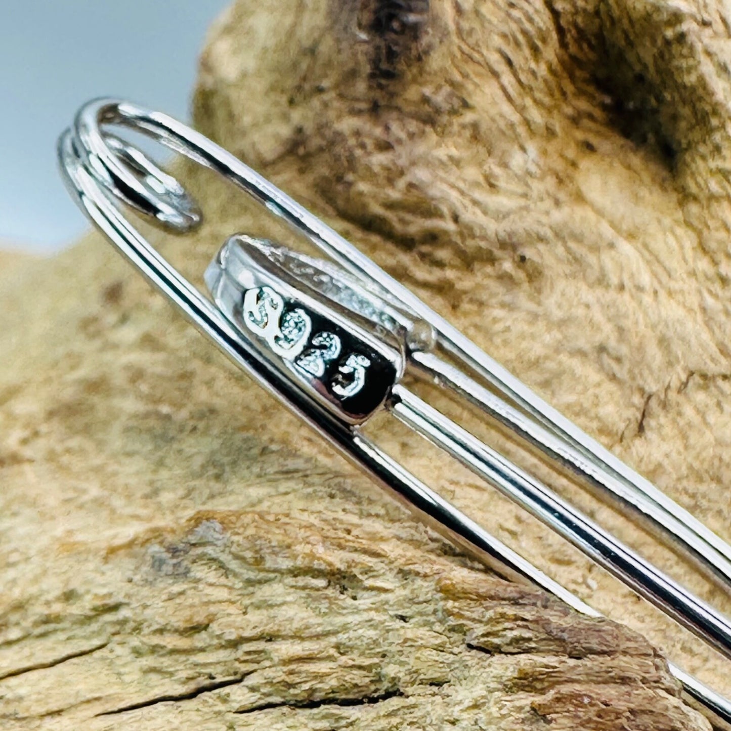 925 Sterling Silver Safety Pin Earrings - 2 Sizes Available
