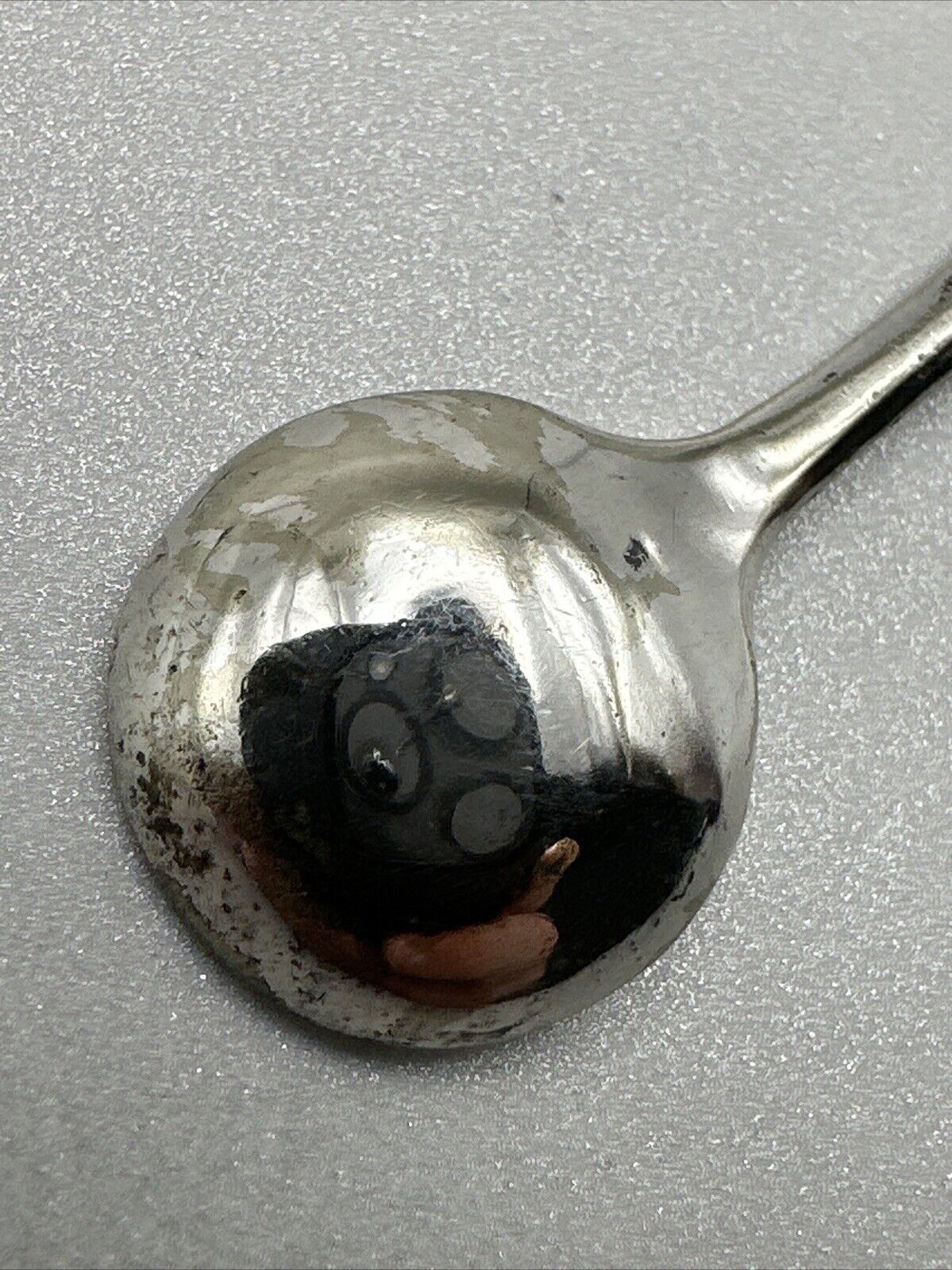 Antique Silver Plated Salt Spoon