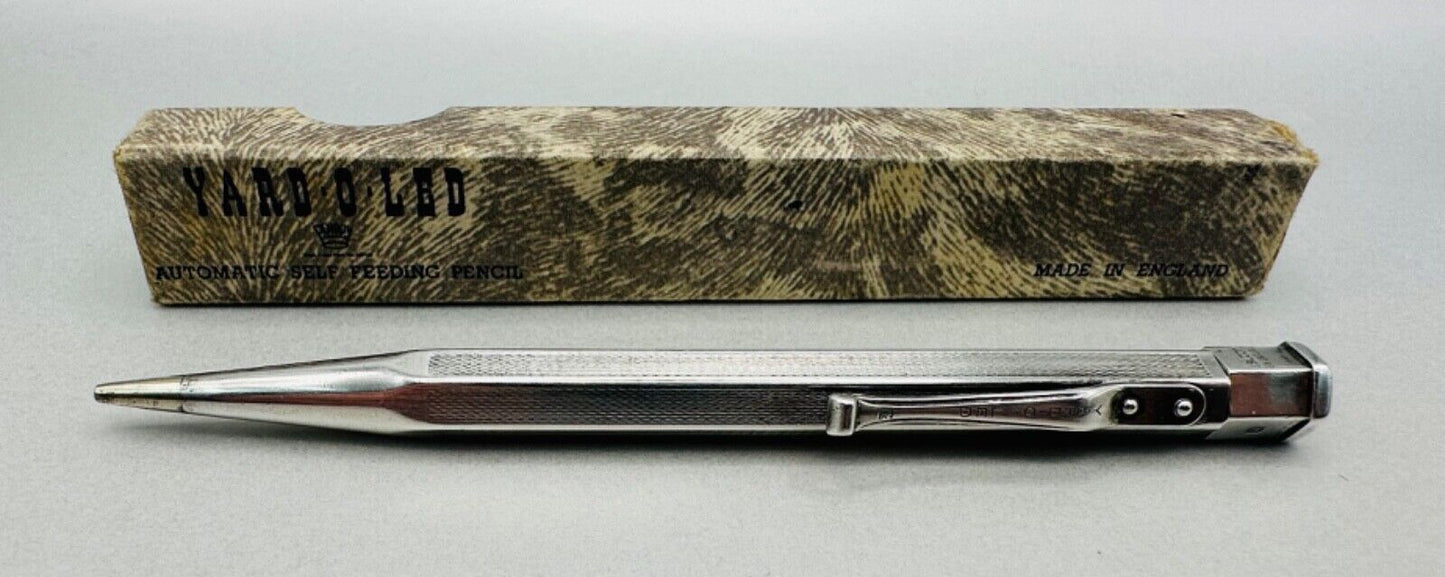 Vintage Yard-O-Led Silver Pencil with Box - London 1947 by Johnson, Matthey & Co