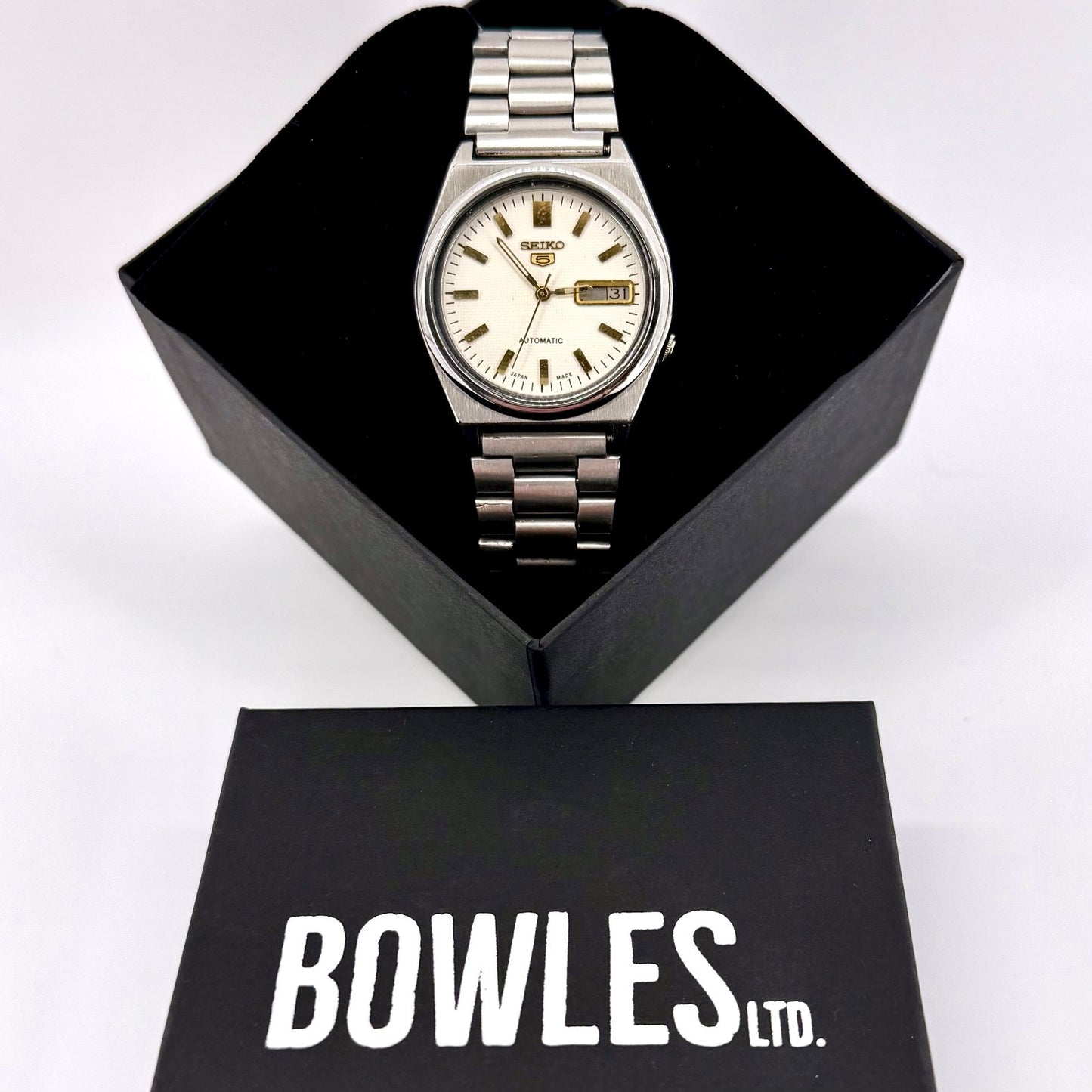 Vintage Seiko 5 Automatic Watch 7009-876A Stainless Steel c.1980s - Working