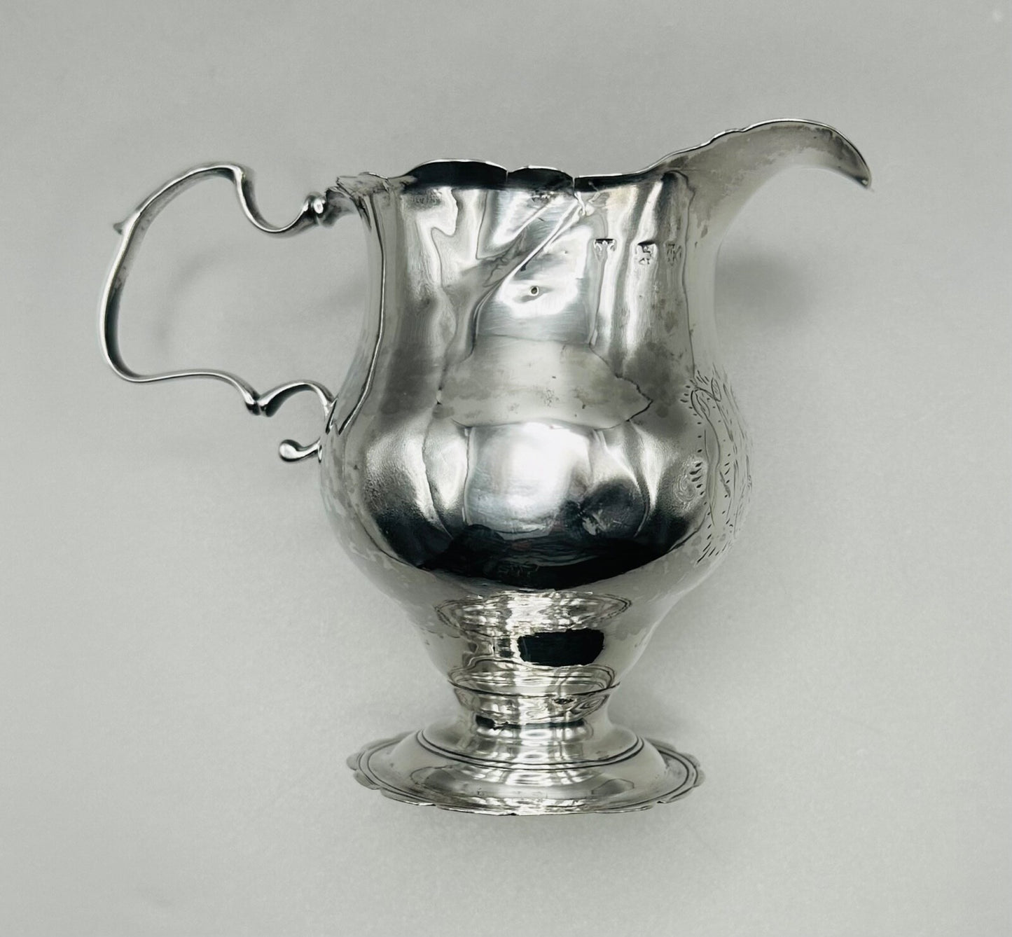 Antique Georgian Silver Cream Jug - London Hallmarks