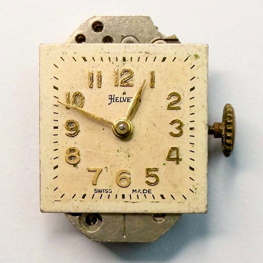 Helvetia Calibre 106 Watch Movement – Working, Rectangular, 12.85 x 19.65mm - image 1
