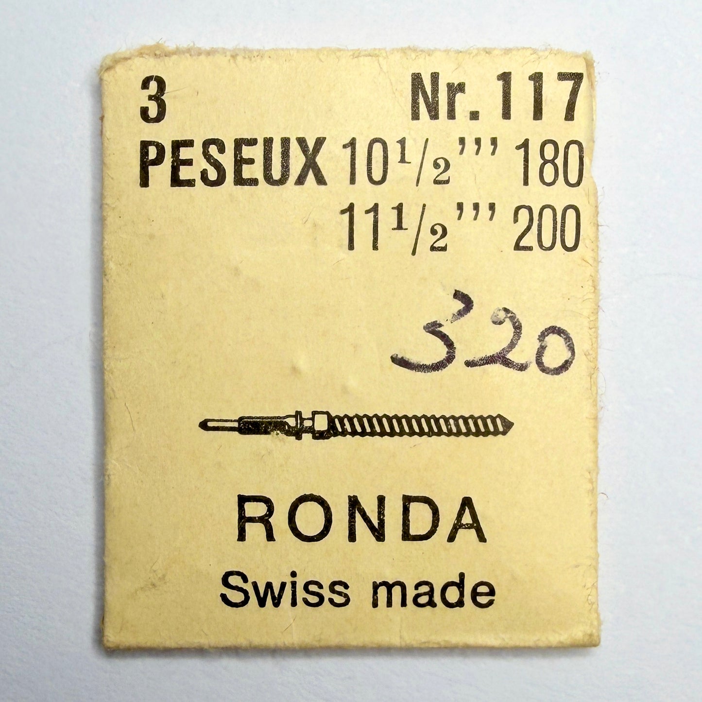 Peseux 180 / 200 – Winding Stem - Ronda 117