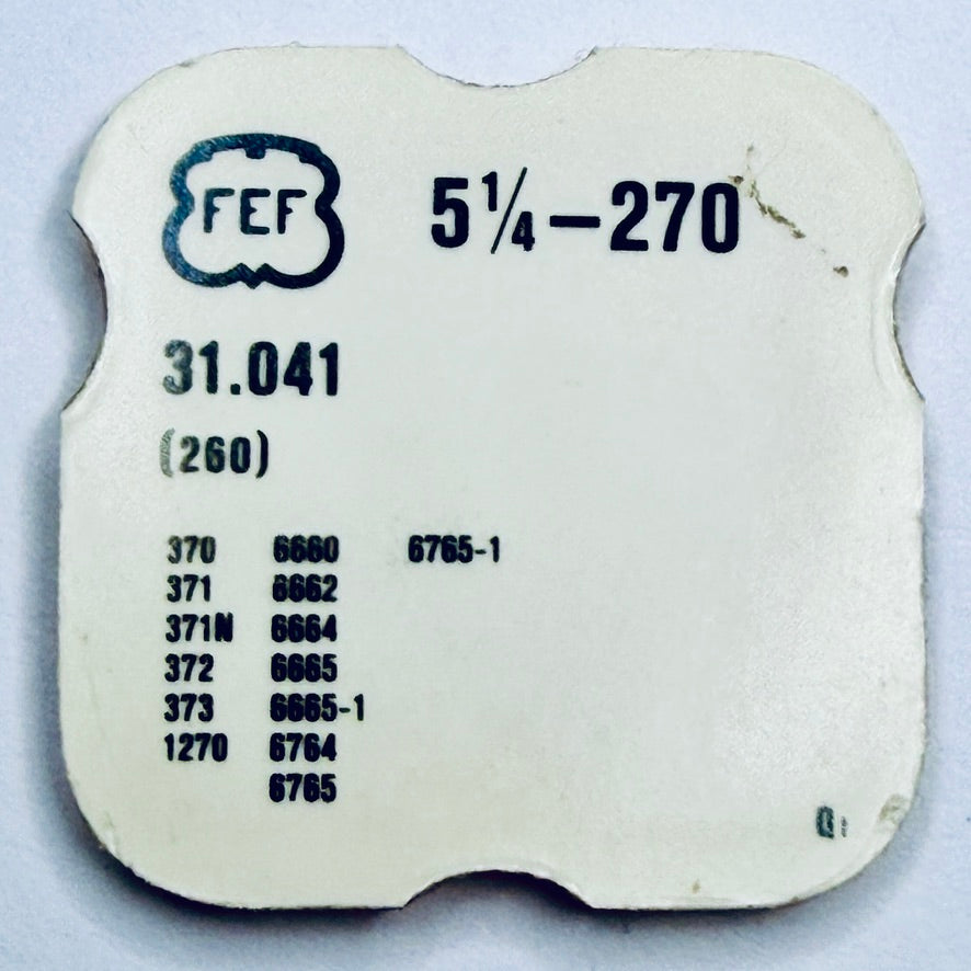 FEF 270 – Minute Wheel (31.041 / 260)