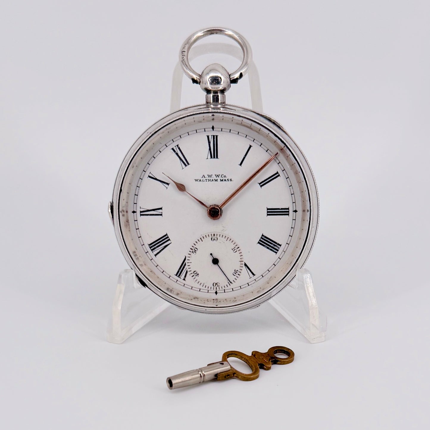 Antique Silver Cased Waltham Pocket Watch - Model 1883 - c.1903 - Working