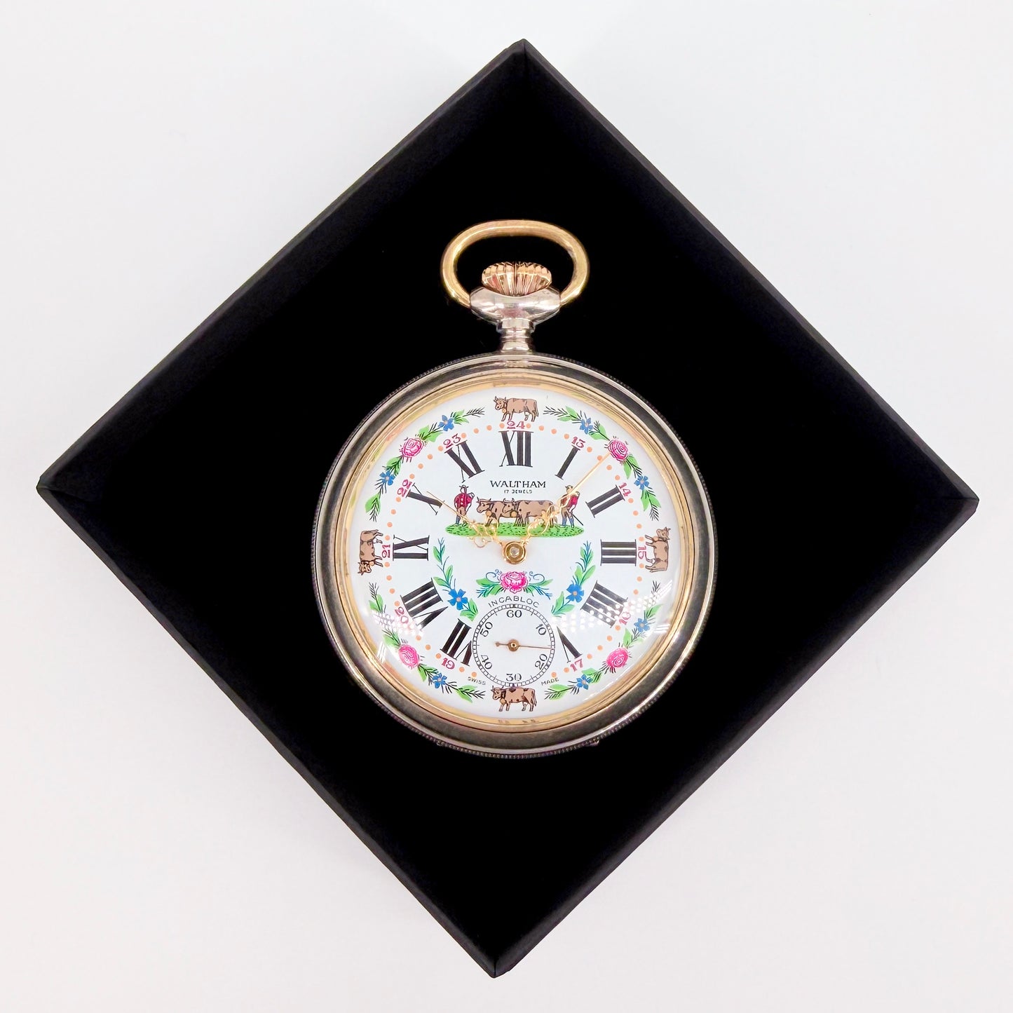 Waltham 17 Jewel Pocket Watch – Swiss Unitas Movement – Working