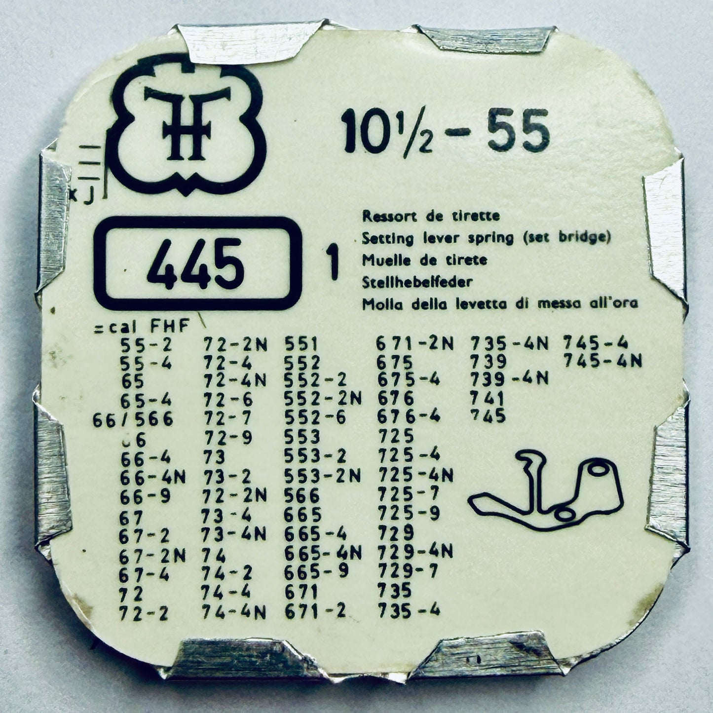 FHF 55 – Setting Lever Spring - 445