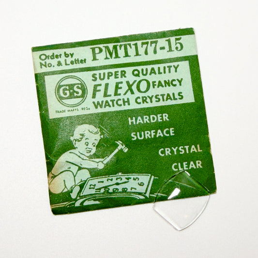 Tonneau / Barrel (PMT Series) - Bottom Edge Curved (Short Sides) - G-S Flexo Acrylic Watch Crystals - Vintage New Old Stock