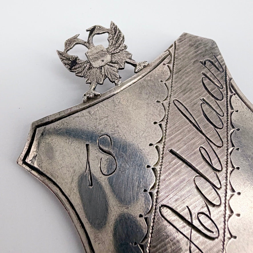 Antique Silver Badge – 'De Adelaar' – Vice Secretaris – c.1888
