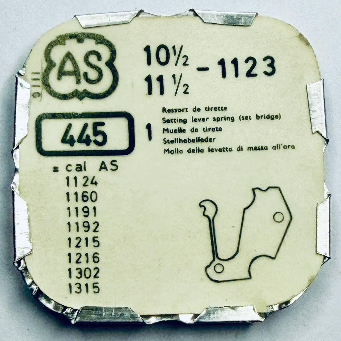 AS 1123 – Setting Lever Spring - 445