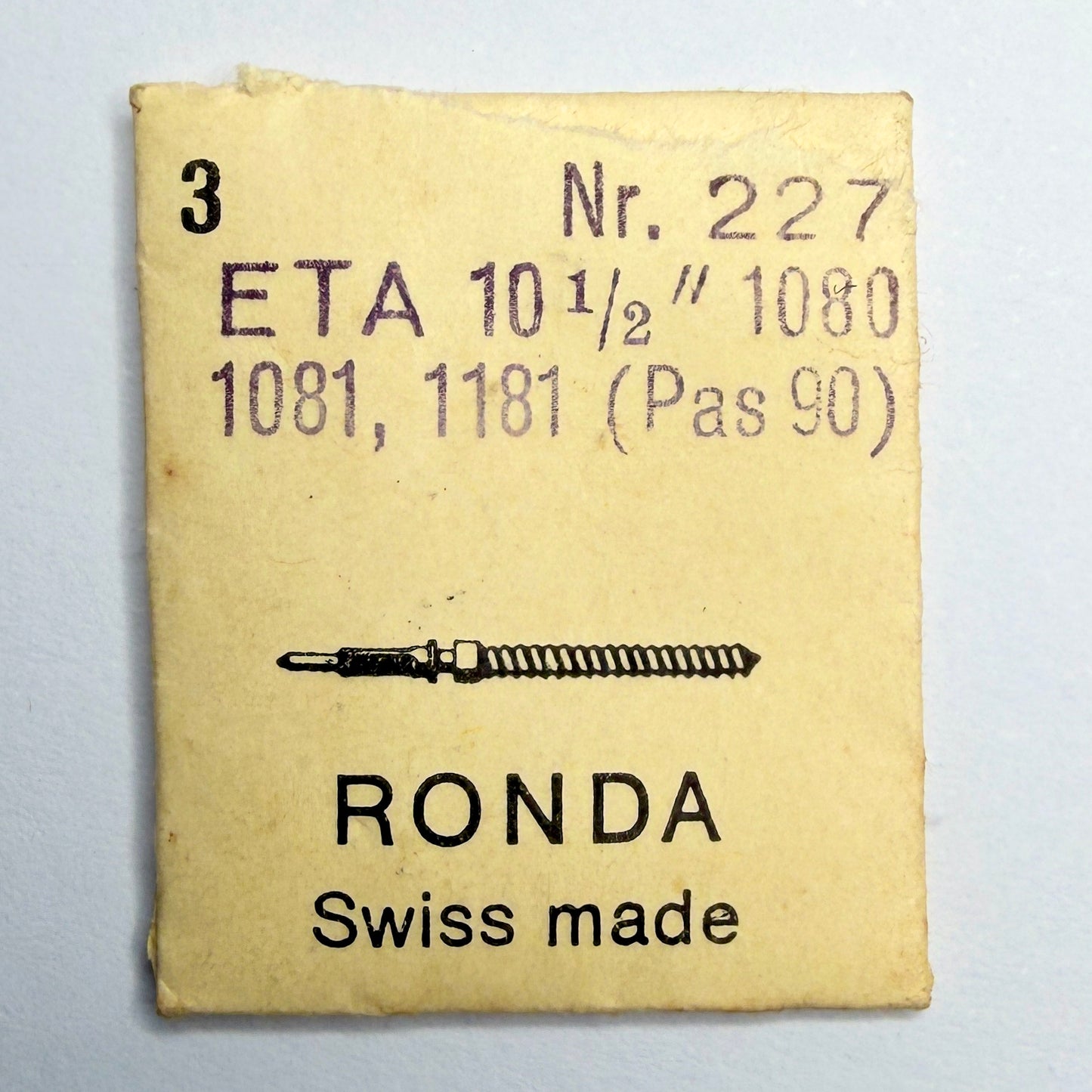 ETA 1080 / 1081 / 1181 - Winding Stem - Ronda 227